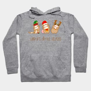 Cute Christmas Santa’s Little Helper Sloths Hoodie